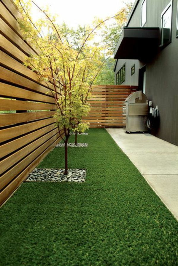 Gartenzaun-Holz-moderne-Gestaltung-Sichtschutz