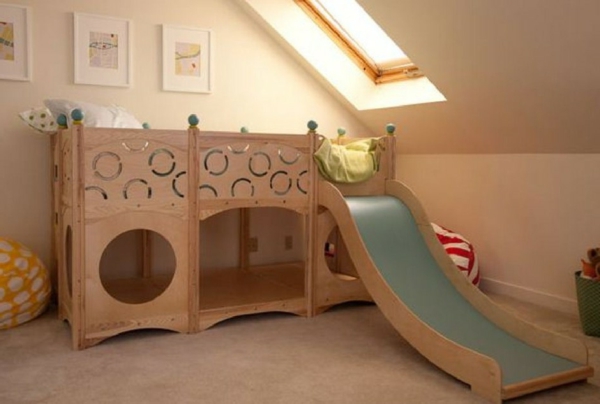 Kinderbett-mit-Rutsche-originelles-Design-Idee