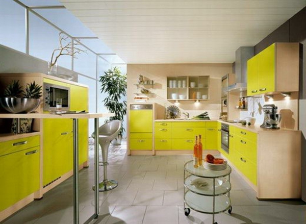 Küchengestaltung-mit-Farbe-Gelb