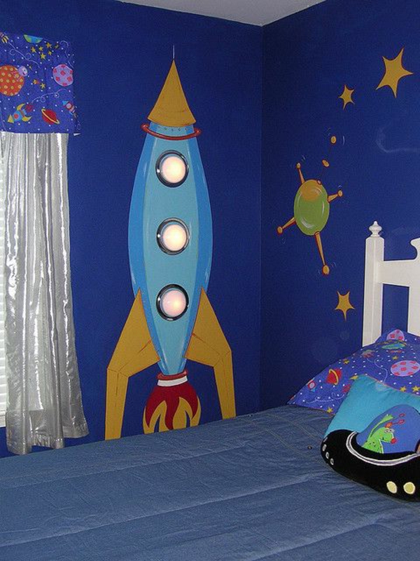 Rakette-Nachtlampe-für-Kinderzimmer-Idee