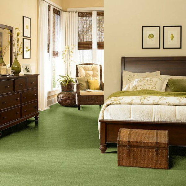 Teppich-in-Grün-im-Schlafzimmer