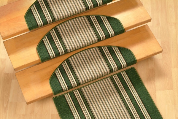 Treppenstufen-Teppiche-für-Zuhause-Grün