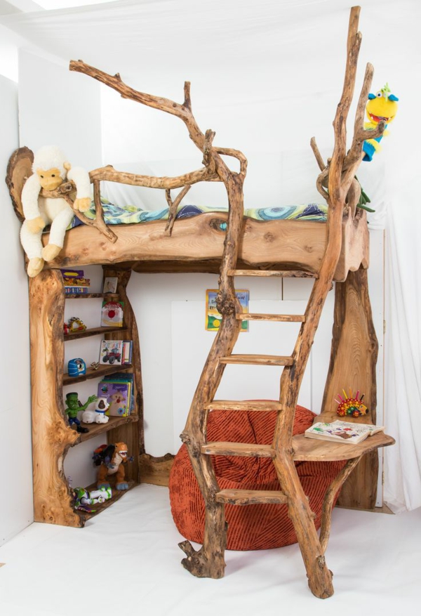 Ungewöhnliches-Kinderbett-aus-Holz-Ideen