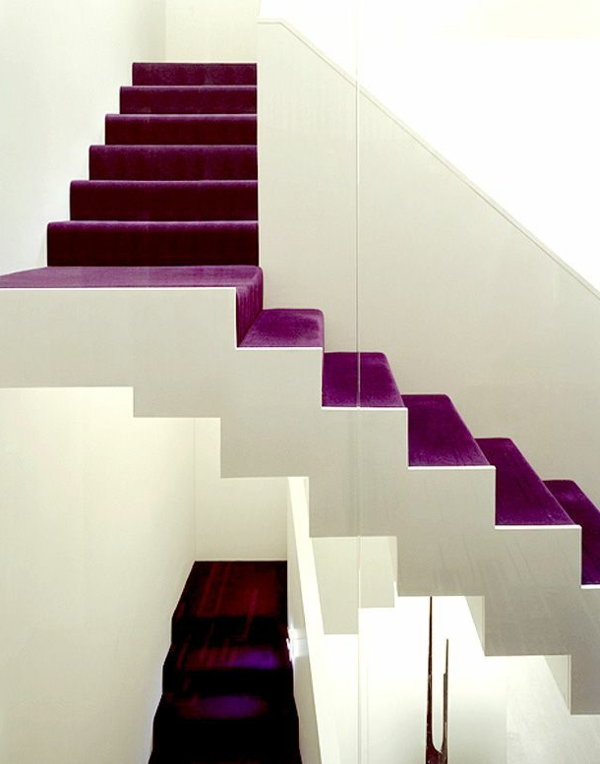 Violett-Teppich-Treppe-Design-Idee
