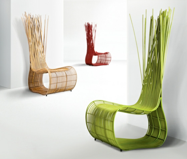 balkon-lounge-möbel-moderner-grüner-stuhl