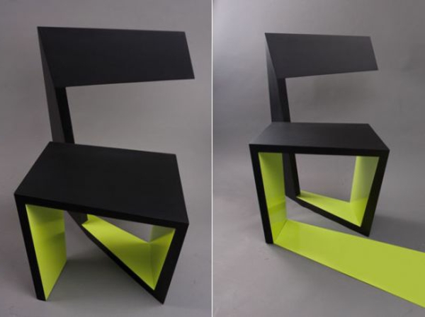 coole-designer-Stühle-schwarz-und-grün