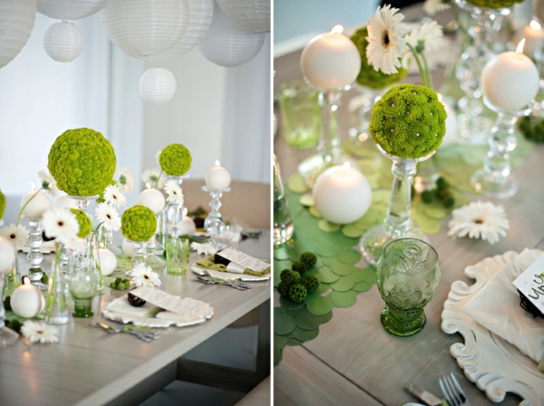 fantastische-Tischdekoration-in-grüner-und-weißer-Farbe-Deko-Idee