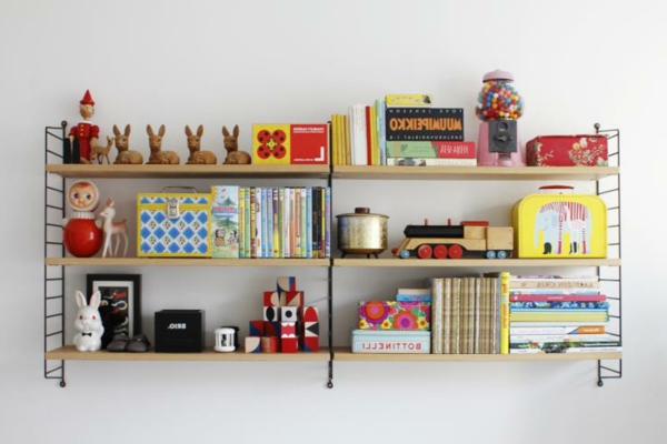 praktisches-Kinderzimmer-Bücherregale aus Holz