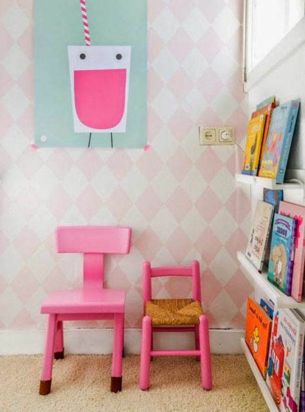 rosa-Kinderstühle-Ideen-Kinderzimmergestaltung