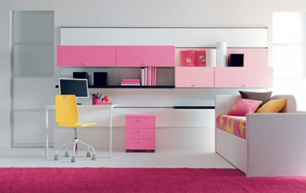 rosa-Teppich-Mädchenzimmer-Idee-Design