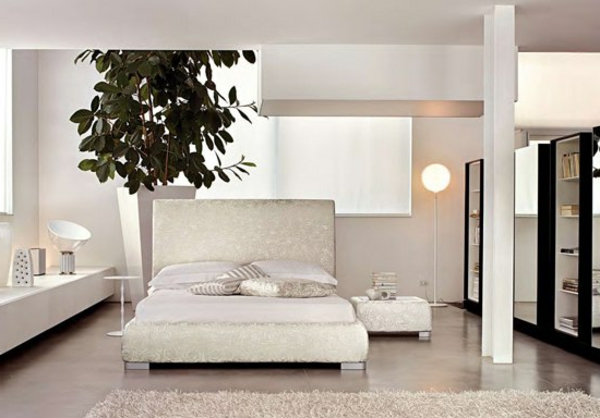 weiße-gestaltung-schlafzimmer-design-ideen