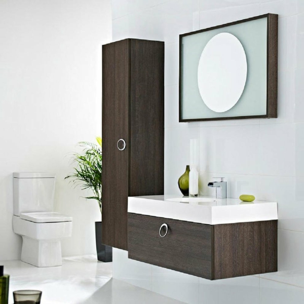 Badezimmer-Hochschrank-aus-Holz-Design-Idee-Hochschrank fürs Badezimmer