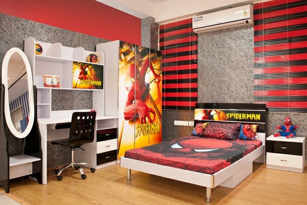 Bettwäsche-Spiderman-Schlafzimmer-Ideen--Superhero- Movie-Bettwäsche