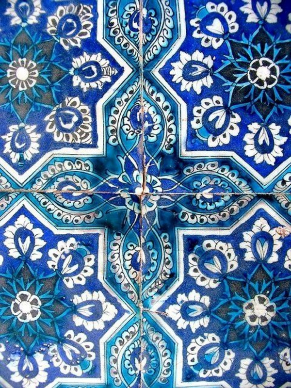 Marokkanischer-Stil-Fliesen-Blau-Grün-Ornamente