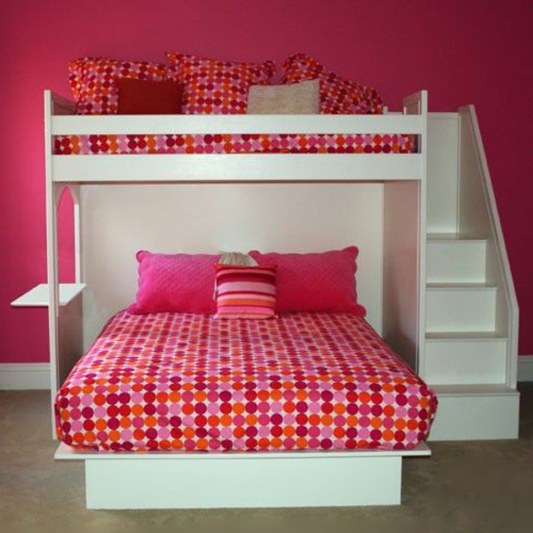 -Schlafzimmer-in-Rosa-rosa-Bettwäsche