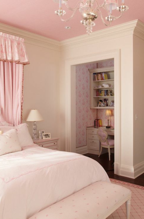 Schlafzimmer-in-Rosa-rosa-Wände