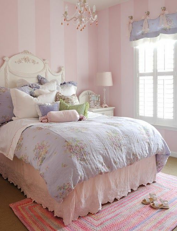 Schlafzimmer-in-rosa-Farbe-hellrosa-Farbe