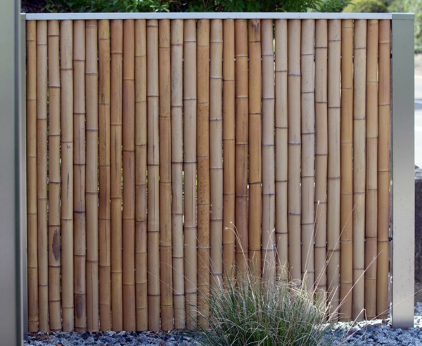 Sichtschutz-Garten-Bambus-Bambus-Idee-