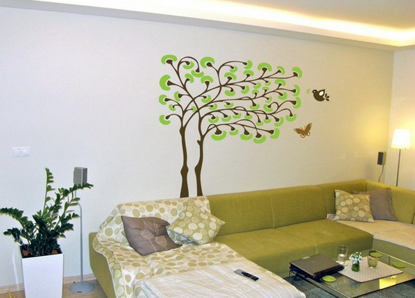 Wandbild-mit-einem-Baum-im-Wohnzimmer-Wohnidee-Baum-Wandbild-Design