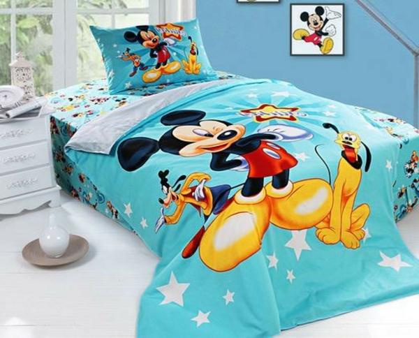 blaue-Mickey-Mouse-Bettwäsche-Ideen