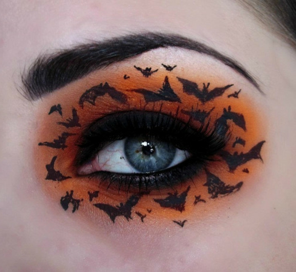 coole-Halloween-Make-up-Ideen-Fledermäuse