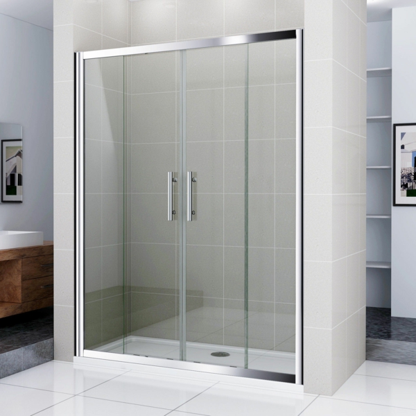 elegante-Duschkabinen-für-Badezimmer-Glastür