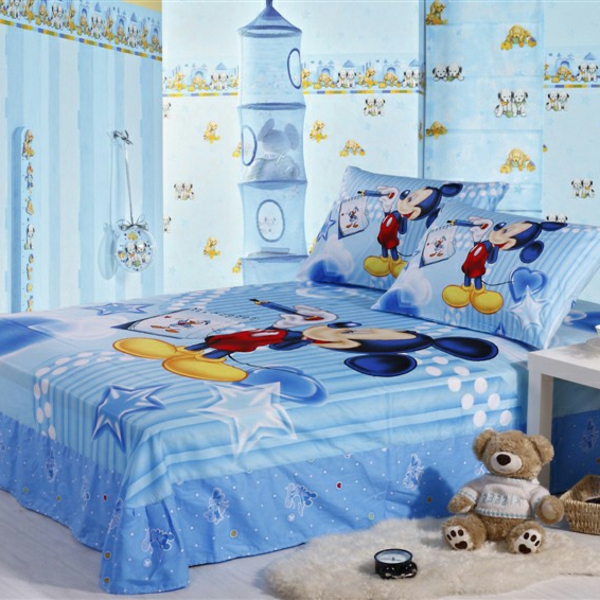 fantastische-Bettwäsche-Mickey-Mouse-in-Blau