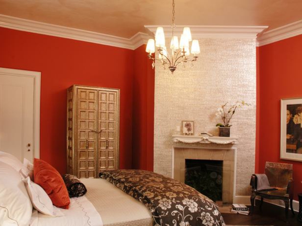 farbgestaltung-für-schlafzimmer-beige-und-rot