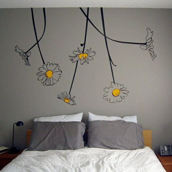 Schlafzimmer-Wandbild-Blumenelemente