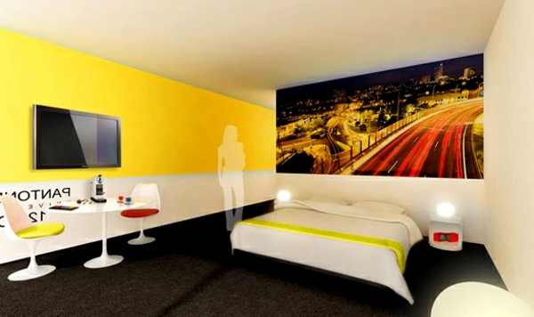 gelbe-farbgestaltung-im-schlafzimmer-schickes-aussehen