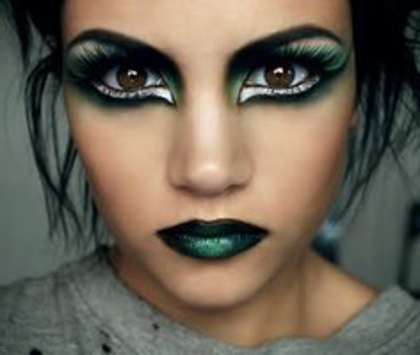 halloween-make-up-ideen-hexe-grüne-lippen
