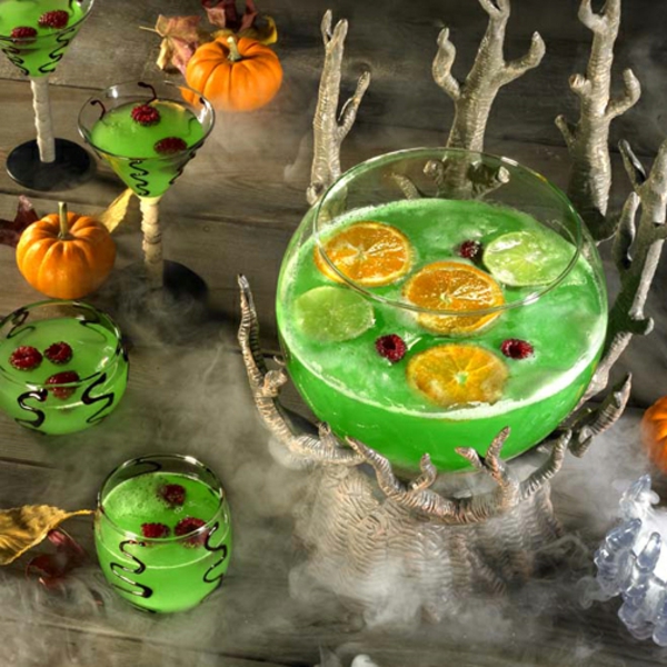 halloween-party-ideen-grüne-getränke