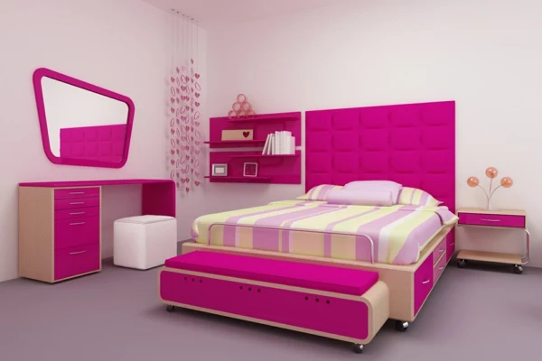 interior-design-ideen-rosa-Schlafzimmer-idee