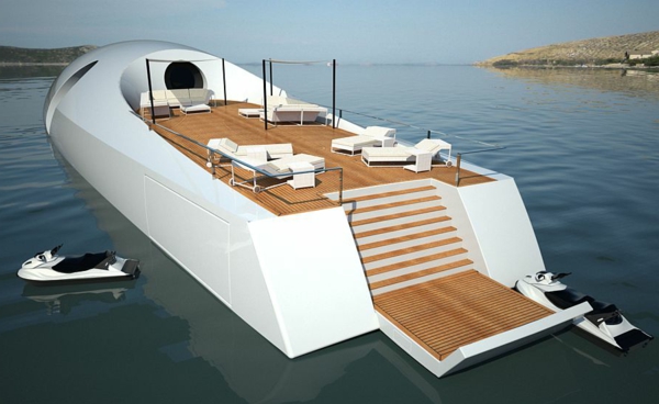 luxus yachten-unglaubliches-weißes-design