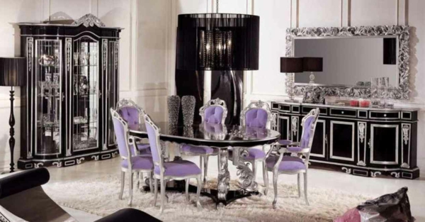 moderne-stühle-für-esszimmer-lila-farbe
