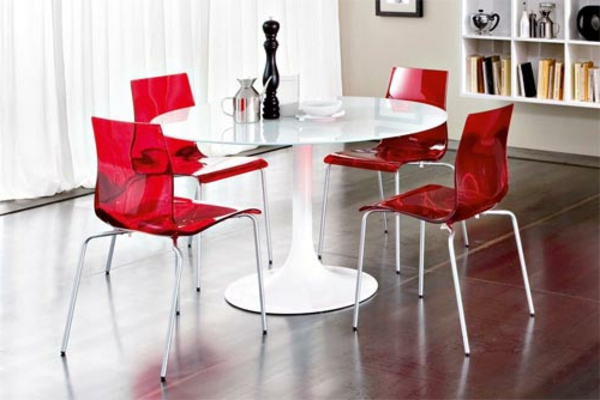 moderne-stühle-für-esszimmer-rot-und-weiß-kombinieren