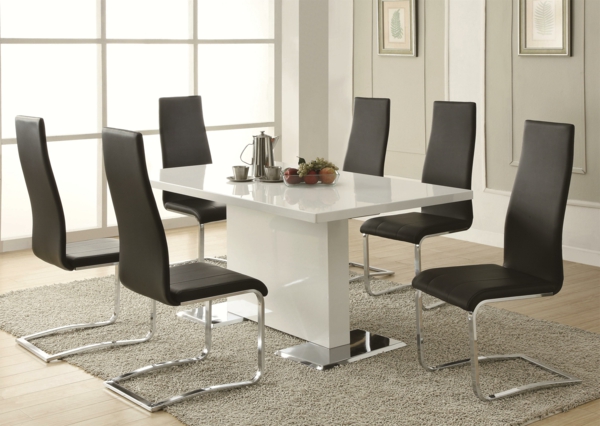 moderne-stühle-für-esszimmer-weiß-und-schwarz-zusammenbringen