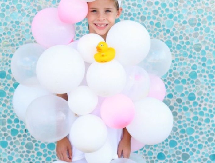 originelle einfache halloween kostüme für mädchen schaumbad verkleidung luftballons inspiration und ideen kreativ