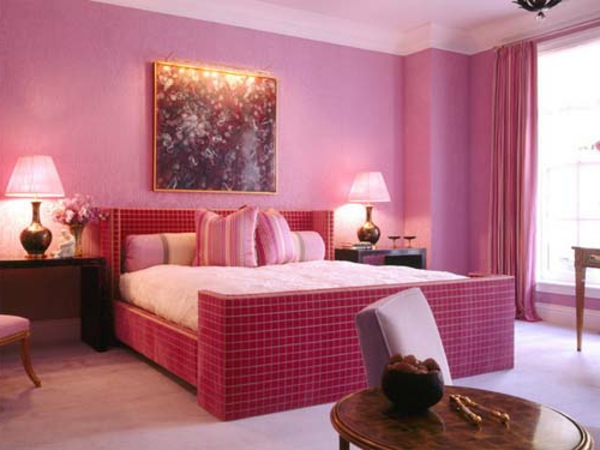 rosige-farbgestaltung-für-schlafzimmer