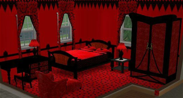 rotes-gothic-schlafzimmer