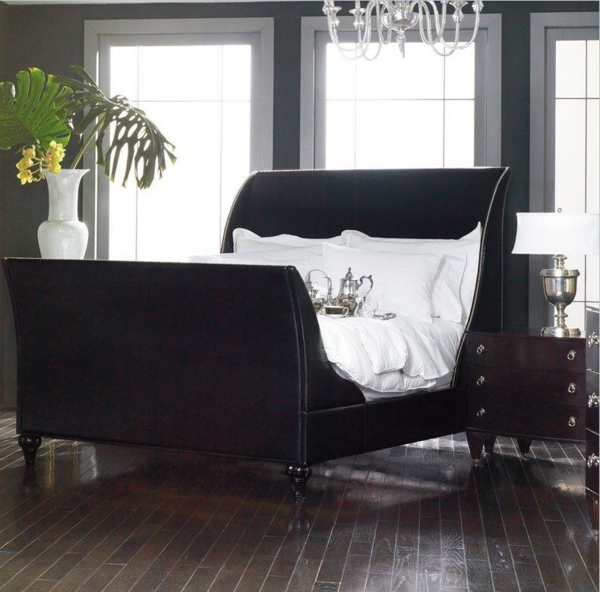 schwarze-wandfarbe-für-schlafzimmer-super-bett
