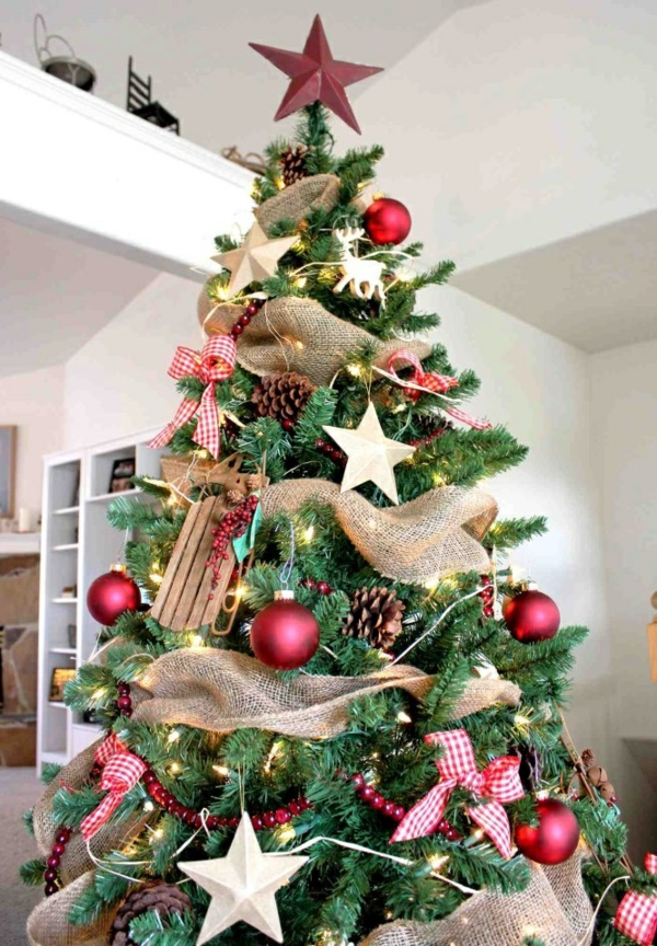 super-Weihnachtsbaum-Dekoration-Rot