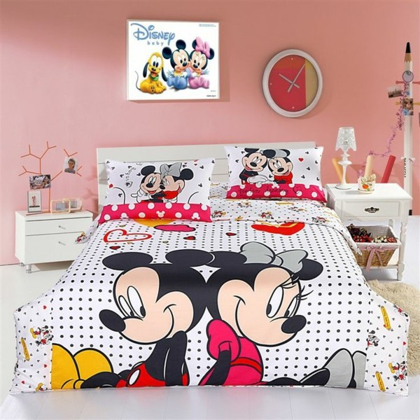 süße-Bettwäsche-Mickey-Mouse-Minnie Mouse