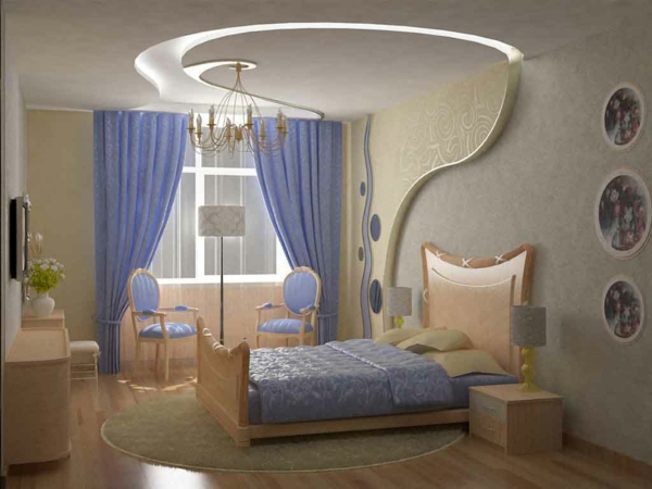 vorhänge-ideen-für-schlafzimmer-lila-farbe