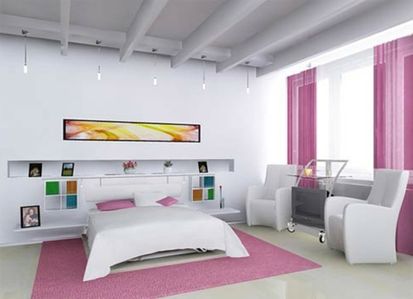 vorhänge-ideen-für-schlafzimmer-rosige-farbe