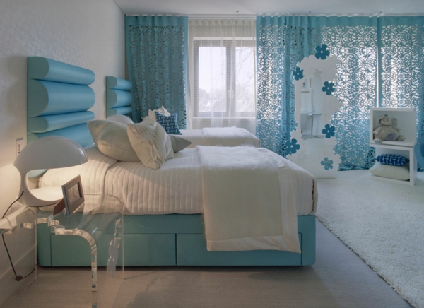 vorhänge-ideen-für-schlafzimmer-schönes-blau