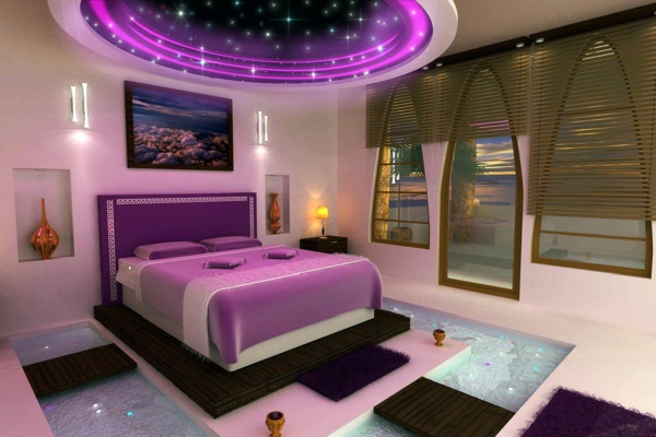 wunderschöne-lila-schlafzimmerlampen