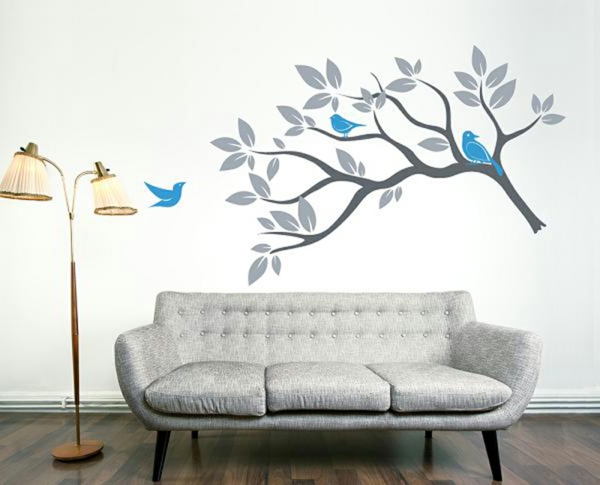 wunderschönes-Wandbild-mit-einem-Baum_blaue-Vögel