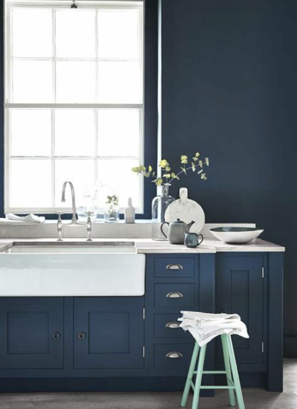blaue wunderschöne küche-moderne gestaltung