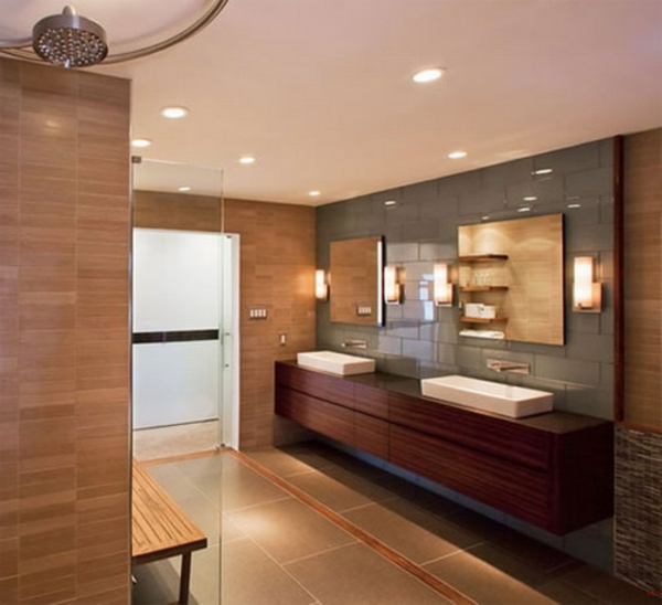 Deckenleuchten-modernes--Design-im-Badezimmer